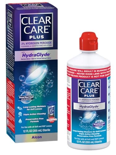 Clear Care Plus Cleaning & Disinfecting Contact Lens Solution with Lens Case, Clear, 12 Fl Oz