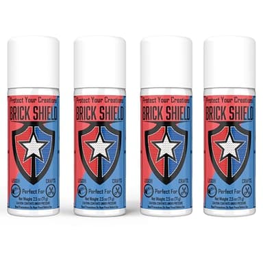 BrickShield Lego Spray 4 Pack Non Adhesive Lego Glue Spray
