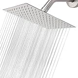NearMoon Rain Shower Head, High Flow Stainless Steel Rainfall Shower, High Pressure Design, Awesome Shower Experience Even At Low Water Flow (12 Inch Rectangle, Brushed Nickel)