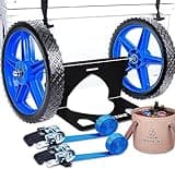 ZLSZTMI Upgraded Cooler Wheel Kit for Yeti/RTIC/Igloo Coolers Wheel Spacing up to19.8 Inches -12 in Wheels Height Adjustable Cart Base for Ice Chest - Cooler Cart Kit for Camping Traveling Blue&Black