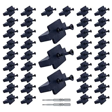 1000PCS Hidden Fasteners Deck Fastener Clip Universal Nylon Clips Decking Fasteners Preloaded T Clips for Installing Composite Deck Boards