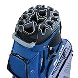 ASK ECHO 2024 T-Lock Golf Cart Bag with 14 Way Organizer Divider Top, Premium Cart Bag with Handles and Rain Cover, for Men (Navy Grey)