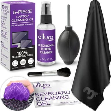Keyboard Cleaner & Laptop Cleaning Kit - All-In-One Electronic Screen Cleaner for Computer, PC, MacBook, iPhone, Camera Accessories - Gifts for Gamers Men, Stocking Stuffers for College Tech Guy Geeks