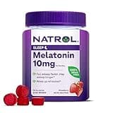 Natrol Melatonin Gummies, Sleep Support for Adults, 10 mg Melatonin Supplement for Sleeping, 90 Strawberry-Flavored Gummies, Up to a 45 Day Supply
