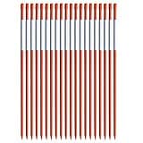 20Pcs 5/16" Driveway Marker Reflective Driveway Poles Fiberglass Snow Stakes with Reflective Tape for Easy Visibility at Night (4Ft-20Pcs-Orange)