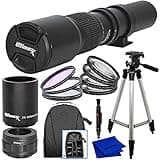 Ultimaxx High-Power 500mm f/8 (1000mm w/ 2X Converter) Manual Multi-Coated Preset Telephoto Lens Kit for Nikon Z50, Z6, and Z7 Z-Mount Cameras - Includes: T-Mount to Nikon Z-Mount Adapter & More