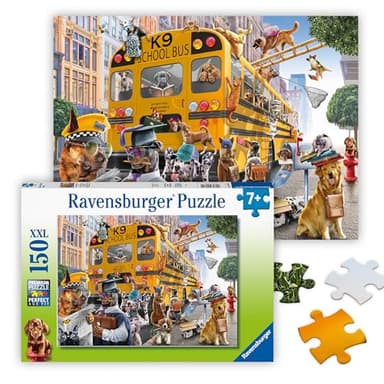 Ravensburger - Pet School Pals - 150 Piece Jigsaw Puzzle - Colorful Canine Antics - Bold, Bright Imagery - Ideal Gift - Premium Quality - Screen-Free Fun - MESH Accredited for Kids Age 7+