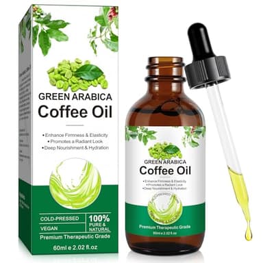 Green Arabica Coffee Oil - 100% Pure & Natural for Face&Body&Hair | Green Coffee Bean Oil Enhance Firmness & Elasticity | Daily Skincare Essential Oils for Skin Deep Nourishment & Hydration - 60ml