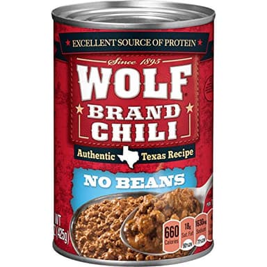 Wolf Brand Chili Without Beans, Packed with Protein, 15 oz
