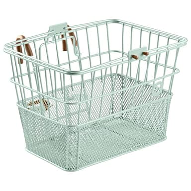 Retrospec Apollo Front Bike Basket With Detachable Steel Mesh Design - Removable Bicycle Basket With Built-in Handle for Shopping & Storage - 9.5in X 7.5in X 14in