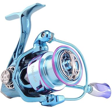 HAUT TON Dolphin Advance Edition Spinning Reel,5.2:1Gear Ratio,22LBS,5+1BB,Backlash Free Bearing,Sealed Drag System,Saltwater,Freshwater Fishing Reels (DN, 3000S)
