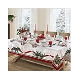 Elrene Home Fashions Villeroy & Boch Toy's Delight Christmas Wrinkle Resistant Fabric Tablecloth, Holiday Table Decor, 60"x120" Rectangle, Multi