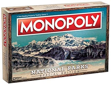 Monopoly National Parks 2020 Edition | Featuring Over 60 National Parks from Across The United States | Iconic Locations Such as Yellowstone, Yosemite, Grand Canyon, and More | Licensed Monopoly Game