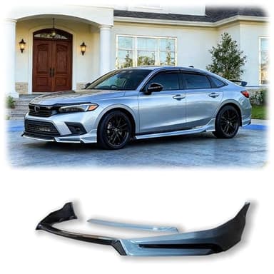 CHIESMA for Honda Civic Front Lip 11th Yofer 2022 2023 2024, Compatible with i-Style/Touring/Sport/Si/LX/EX Hatchback/Sedan 4-Door, Sonic Gray ABS V3 Style Front Splitter Air Dam Spoiler Protector