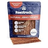 Pawstruck Premium Beef Jerky Dog Treat Chews, 4"-6" Strips – Hip & Joint Health, Naturally Rich in Glucosamine & Chondroitin, No Added Preservatives – 15 Count