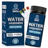 DIPSTIK Water Hardness Test Kit-150 Strips Water Quality Testing for Drinking/Well Water, Softener,Hard, Dishwasher,Pool,Spa, 0-425 ppm