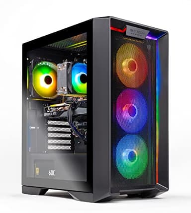 Skytech Gaming Nebula Desktop PC, Ryzen 7 5700 3.7 GHz (4.6GHz Turbo), NVIDIA RTX 5060 Ti 16GB, 1TB Gen4 NVMe SSD, 32GB DDR4 RAM 3200, 650W Gold PSU, Wi-Fi, Win 11