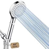 FASDUNT Shower Head with Handheld, High Pressure Handheld Shower Head with 80" Extra Long Stainless Steel Hose & Adjustable Bracket, Showerhead with ON/OFF Switch for Pets Bath