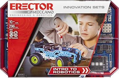 MECCANO Erector, Intro to Robotics Innovation Set, S.T.E.A.M. Building Kit with Sensors and Real Motor