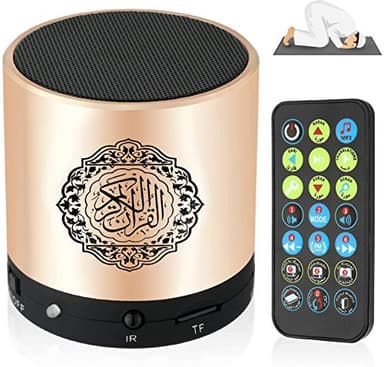 LF SQ200 Remote Control Speaker Portable Quran Speaker MP3 Player 8GB TF FM Quran Koran Translator USB Rechargeable Speaker-Gold