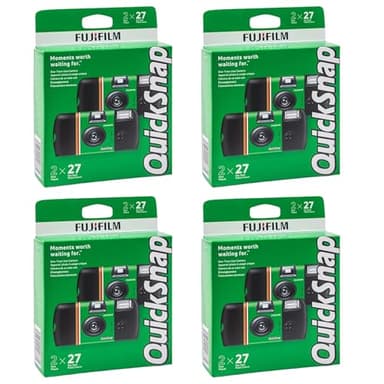 Fujifilm QuickSnap Flash 400 One Time Use 35mm Camera with Flash, 27 Exposures, 8-Pack