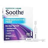 Soothe Preservative Free Lubricant Eye Drops, Long-Lasting Dry Eye Relief, Moisturizing & Comforting, Suitable for Sensitive Eyes, Single Use Vials, 30 Count