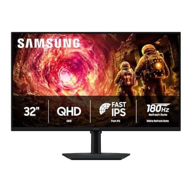Samsung 32” Odyssey G5 G50F QHD Resolution Gaming Monitor, 180Hz Refresh Rate, Fast IPS Panel, HDR10, NVIDIA G-Sync Compatible, 1ms Response Time (GtG), AMD FreeSync™, Adjustable Stand, LS32FG502ENXZA