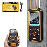 Stud Finder Wall Scanner & Laser Distance Meter, Multifunction Stud Locator with Upgraded Smart Sensor, HD LCD Display and Voice, Digital Laser Distance Meter 40M/130ft, with M/in/Ft Unit Switching