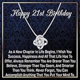 UPLOVEGIFTS 21st Birthday Gifts For her, Necklace For 21 Year Old, Birthday Gifts For Her Daughter Sister Granddaughter Best Friends Happy 21st Birthday Gift Ideas