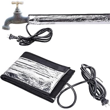 codree Water Pipe Heat Blanket - 38.5" x 6" Water Pipe Heat Tape - Aluminum Foil Freeze Protection Heating Cable for Metal & Plastic Pipes, 110V, Max Temperature 60˚