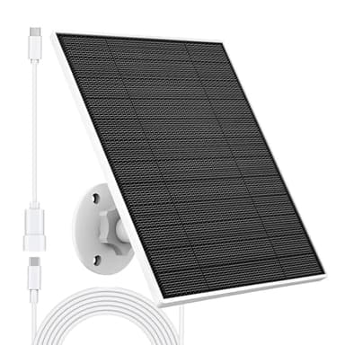 Solar Panel for Eufy Outdoor Camera, 5W Camera Solar Panel Charger Compatible with Eufycam, Continuous Power Supply, Solar Panel with 9.8ft Charging Cable, IP65 Waterproof, Adjustable Wall Mount