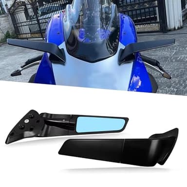 For YZF r6 YZF r7 360° Adjustable Rearview Side Mirrors YZF R6 r6 2025 2024-2020 YZF R7 r7 2025 2024-2021 Winglet Side Mirror Kits Motorcycle Accessories