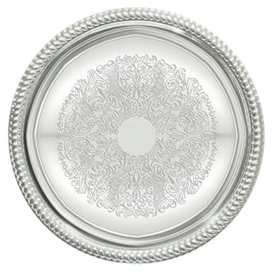 Winco CMT-14 Round Tray, 14-Inch, Chrome,Medium