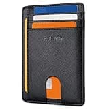 Buffway Slim Minimalist Front Pocket RFID Blocking Leather Wallets for Men and Women