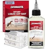 Catchmaster DEFIANT Premium Liquid Ant Killer, 1-Year Supply, Kills the Queen and Colony, No Mess Precision Bottle, Reusable Ant Traps Indoor & Outdoor, Pest Control Traps, Made in USA