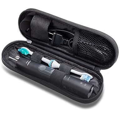 Mijibisu Toothbrush Travel Case Compatible with Philips Sonicare DailyClean 1100, ProtectiveClean 4100/5100/6100/6500, Sonicare ExpertClean 7500 and More.(CASE ONLY).Black