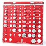 Thread Checker, 42 Nut and Bolt Thread Checker, 15 Metric & 19 Standard & 8 Drill Bit Gauge, Thread Pitch Gauge, Wall-Mountable Bolt Thread Identifier Gauge with Inch & Cm Ruler