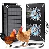 Besly 20W Solar Powered Fan for Chicken Coop, IP65 Waterproof Chicken Coop Solar Exhaust Fan for Dog Houses, Shed, Greenhouse Outdoor Fan, Chicken Coop Accessories