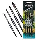 WA Portman 4pc Quill Round Watercolor Brushes Professional Set - Synthetic Squirrel Hair Watercolor Brushes - Fine Tip Water Color Mop Brush - Triangular Handle Quill Brush
