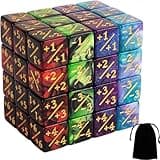 48 PCS Magic The Gathering MTG Counter Dice Marble Bulk Life Counters Tokens Dice Compatible with Magic Card Game Accessories CCG Creature Stats, 4 Colors