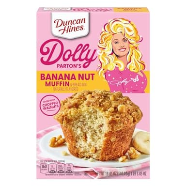 Duncan Hines Dolly Parton's Banana Nut Flavored Muffin & Bread Mix, Easter Brunch, 19.05 oz.