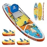 iTAOSTAR C01B Inflatable Stand Up Paddle Board with Premium SUP Board Accessories, Adj Paddle, Anti-Slip EVA Deck, 120L Travel Backpack w/Front Pocket | Blow Up Paddle Board for All Skill Levels
