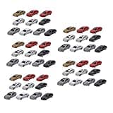 Generic HO Scale Model Mini Car 1:87, 50pcs Assorted Colour, 60x26x18mm, Suitable for HO/TT Scale, Plastic, Kid, Unisex, Model Train Enthusiasts