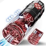 Mrgras Male Masturbator Penis Pump - Male Sex Toys for Men with Upgrade 12 S Vacuum Pump & 7 Thrusting Rotating Vibrating Sucking Licking LCD Adult Toys Mens Sex Toys Pumps & Enlargers