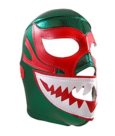 MIL MASCARAS SHARK Adult Lucha Libre Wrestling Mask (pro-fit) Costume Wear - Green