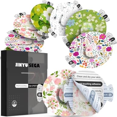 Jinyusega Adhesive Patches for Dexcom G7-20pcs Dexcom G7 Over Patches Waterproof, with Easy-Peel Tab Pre-Cut Backing,CGM Sensor Tape for 10-14 Days FreshFlow