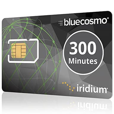 BlueCosmo Iridium 300 Min Prepaid Global SIM Card - Satellite Phone Airtime – 1 Year Expiry - No Activation Fee – No Monthly Fee - No Rollover - Easy 24/7 Online Activation