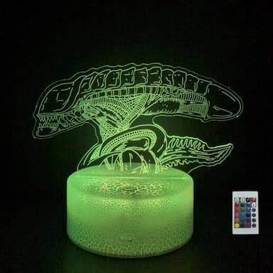 JOCHUI 3D Alien Night Light, Monster Illusion Table Lamp with 16 Colors Remote Control Touch Lamp LED USB Night Light Desk Lamps Room Decorations Home Decor Holiday Birthday Light