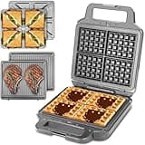 FineMade Belgian Waffle Maker with Removable Plates, Waflera Electrica, Large Waffle Iron, 3 in 1 Panini Grill Press Breakfast Sandwich Maker, Electric Griddle, Grilled Cheese Maker, Breakfast Station