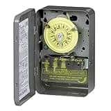 Intermatic T104 Electromechanical Timer Switch - Proven Durability, 40A Load Capacity, Versatile Scheduling, 1-12 Cycles Per Day - Manual Override, Tripper Included for Reliable Time-Based Control